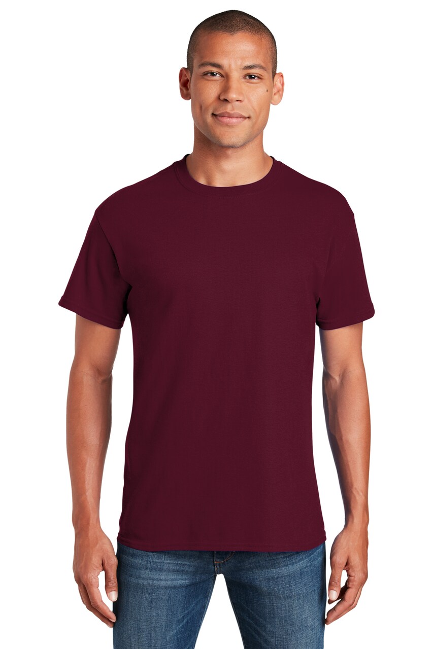 Gildan® Crewneck Heavy Cotton Short Sleeve T-Shirt 5.3 oz 100% Cotton Classic Fit Everyday Blank Tee for Custom Printing